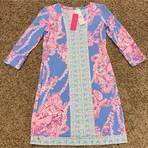 Lilly Pulitzer Blue and Pink Nadine Dress XS